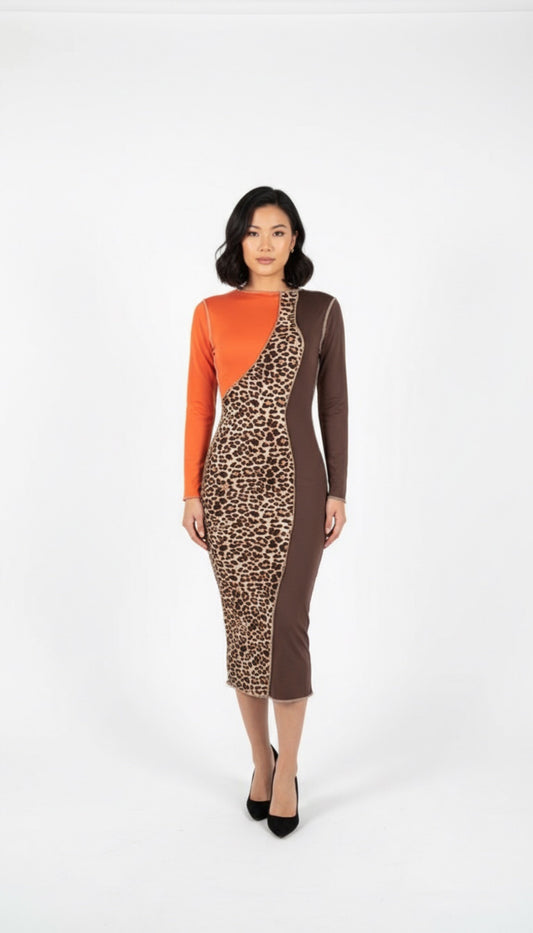 Leopard wrap dress